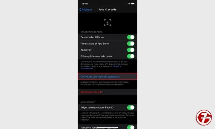 خطوات اضافة وجوهًا مختلفة إلى FACE ID