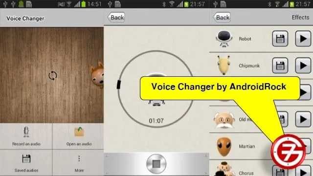 تطبيق Voice Changer by AndroidRock لتغيير الصوت