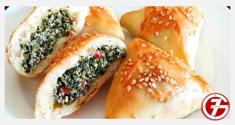 سمبوسة بالسبانخ والجبن الريكوتا