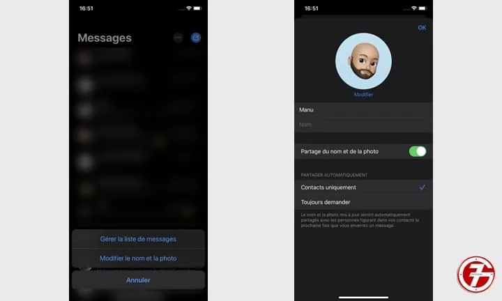 خطوات تغيير صورة ملف تعريف IMESSAGES الخاص بك