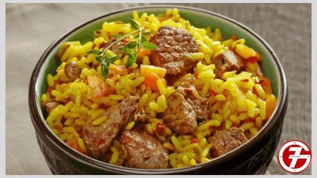 أرز بالعدس واللحم والجزر