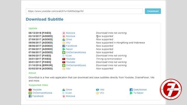 استخدام برنامج DownSub لتحميل الفيديو بالترجمة من اليوتيوب