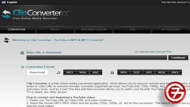 محول يوتيوب البسيط Clip Converter لتحويل وتحميل اليوتيوب اون لاين