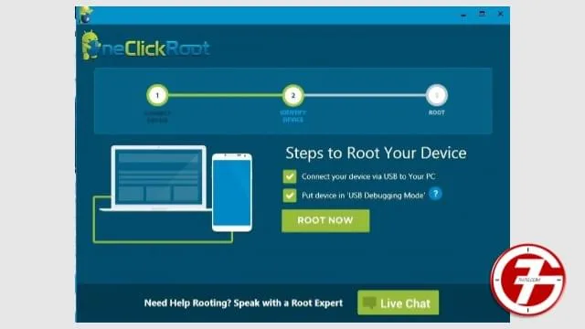 3- عمل روت للهاتف ببرنامج One Click Root