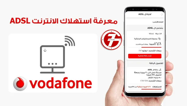 معرفة استهلاك النت الارضي فودافون وأهم عروض الانترنت من فودافون