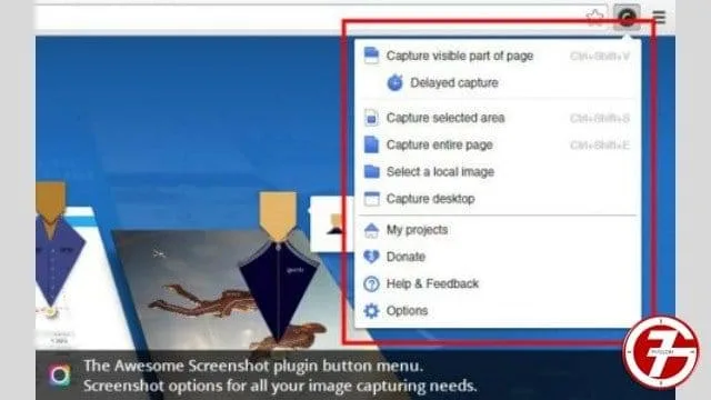 إضافة Awesome Screenshot لإلتقاط جزء من شاشة المتصفح